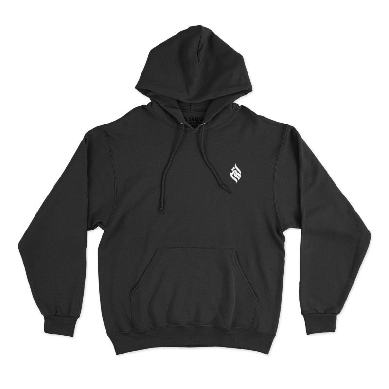 Ummah Arabic calligraphy hoodie — Islamic Muslim community unity sweatshirt