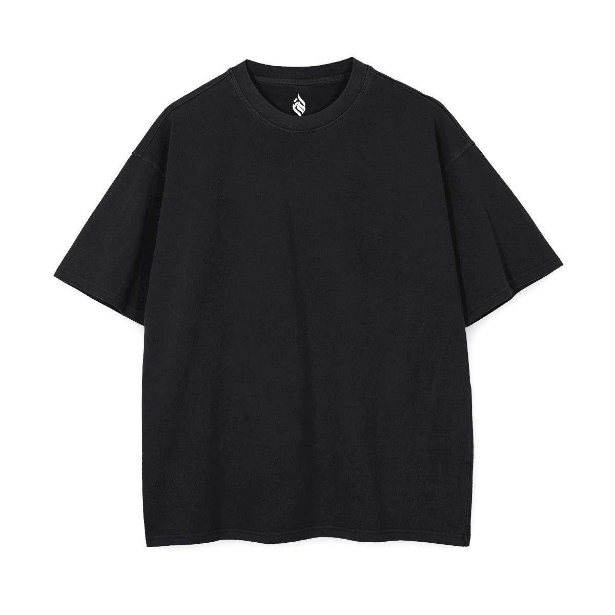 Plain oversized drop shoulder shirt — blank poly-cotton relaxed fit everyday te