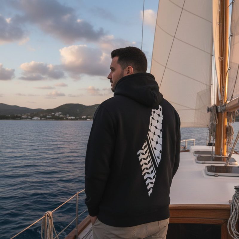 Palestine Keffiyeh Map Hoodie