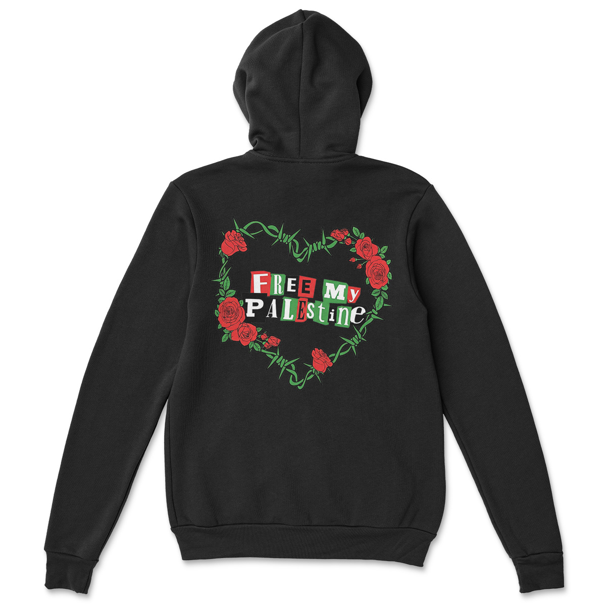 Free My Palestine Heart Zipper Hoodie - Image 2