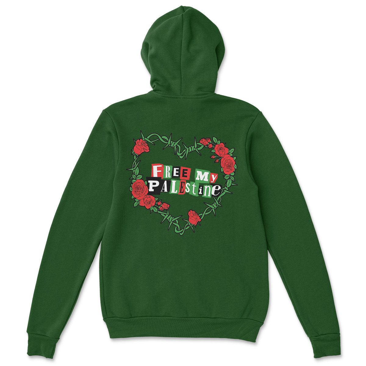 Free My Palestine Heart Zipper Hoodie - Image 6