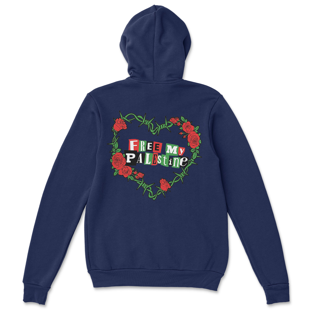 Free My Palestine Heart Zipper Hoodie - Image 4