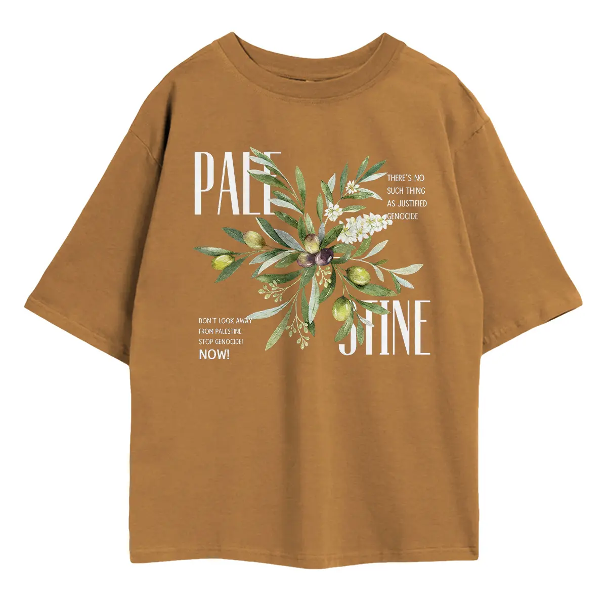 Palestine Olive Oversized Shirt - Image 2