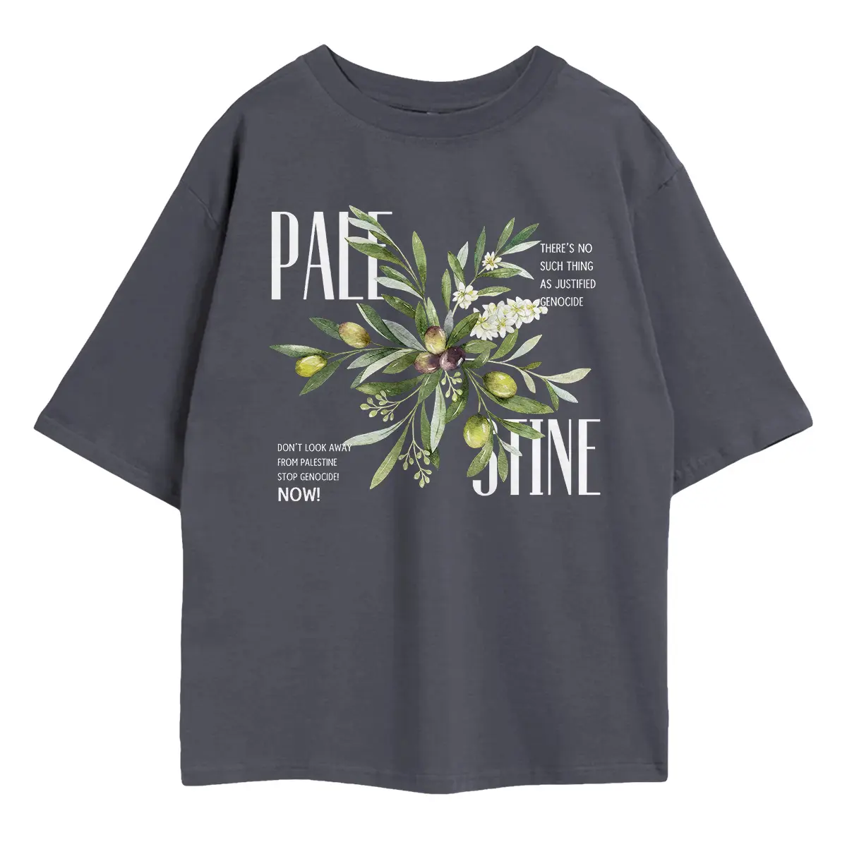 Palestine Olive Oversized Shirt - Image 3