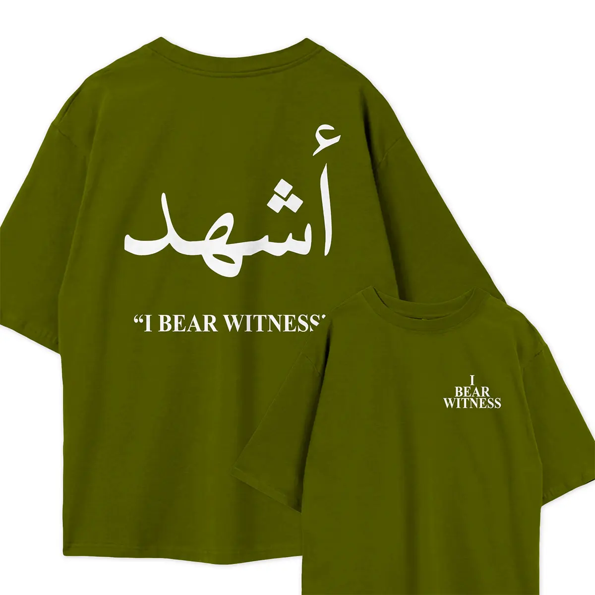 "I Bear Witness" Oversized Drop Shoulder Shirt - Image 4