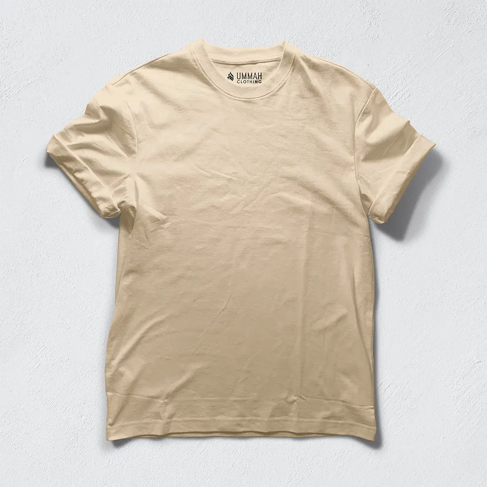 100% cotton t-shirt — pure breathable everyday crew neck tee in multiple colors